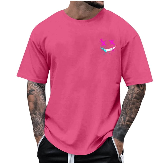 Birdeem Chemises pour Hommes Mode Été Décontracté T-Shirt Col Rond Imprimé