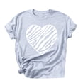 thumbnail image 1 of Heliisoer Hauts pour Femmes, Liquidation d'Été Mode Femmes T-shirt à Manches Courtes Imprimé de la Saint-Valentin Hauts Graphiques Fantaisie, 1 of 3