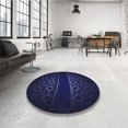 thumbnail image 4 of Ahgly Tapis d'Intérieur Lavable en Machine Carré Bleu Nuit, 8 Pieds Carré, 4 of 7