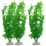 Antqov 3Pc Aquarium Aquarium Fish Tank Plants Decorative 10.6in Fake Plant Fish Tank Decorations