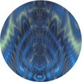 thumbnail image 1 of Ahgly Company Machine Washable Indoor Round Transitional Blue Ivy Blue Area Rugs, 5' Round, 1 of 7