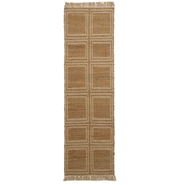 Better Homes & Garden Classic Woven Cotton Jute Neutral, Accent Runner Mat 30x84, Ideal for hallway, bedroom, Kitchen, and Laundry room