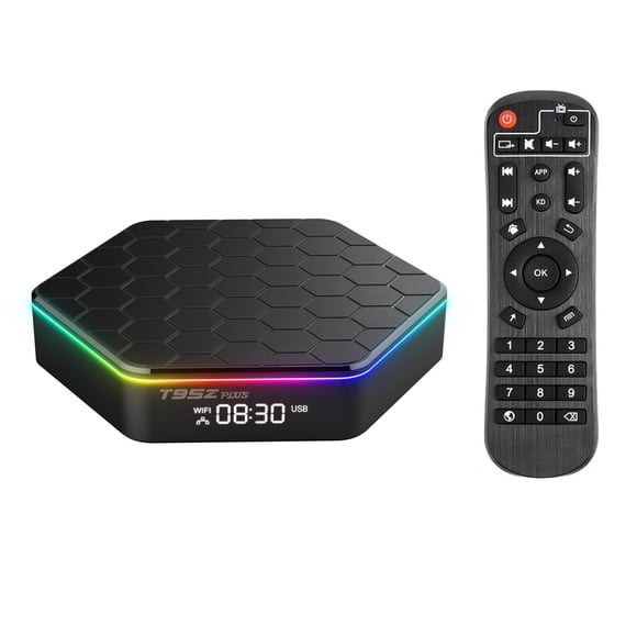 T95Z Plus Android 12.0 Lecteur Multimédia Intelligent TV Box Allwinner H618 Quadricœur 4K Décodage 6K H.265 VP9 Double Bande WiFi6 BT5.0 Affichage Numérique avec Télécommande