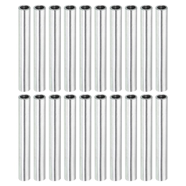 Unique Bargains Écrou d'Accouplement Rond M4x0,7 Mm 40mm Fileté Connecteur Tige Tube de Goujon 20 Pack