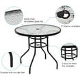 thumbnail image 3 of Costway Ensemble Bistro de Patio 5 Pcs 4 Chaises Pliantes Réglables Table en Verre avec Trou, 3 of 6