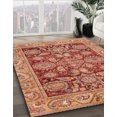 thumbnail image 2 of Ahgly Company Tapis d'Intérieur Carrés Abstraits Rouges Orientaux, 3 Pieds Carré, 2 of 6