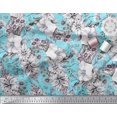 thumbnail image 3 of Soimoi Poly Georgette Fabric Leaves & Flower Floral Print Sewing Fabric Yard 42 Inch Wide, 3 of 3