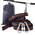 thumbnail image 4 of GROWTH TANK Swing Hanging Strong Strap Belt Outdoor Hammock Tree Strap with Hooks Orange, 4 of 9