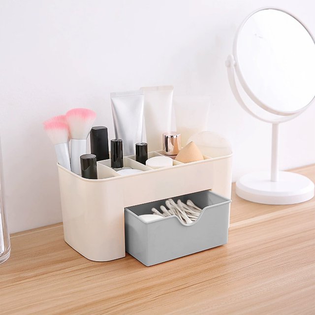 Chmadoxn Office Storage & Organization, Multi Functional Desktop Organizer Drawer Student Stationery Organizer Jewelry Cosmetics Desk Organizer Box Plastic Desktop Organizer