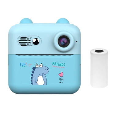 1080P Instant Print Camera Portable Mini Photo Printer for Children with 1200W Camera 2.4'' Screen with 1 Print Paper Roll Suitable for Journal Notes Memo Birthday Gift Girls Boys Holiday Travel
