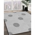 thumbnail image 3 of Ahgly Company Tapis Rond Lavable en Machine Intérieur Transitionnel Gris Canon, 6 Pieds Rond, 3 of 7
