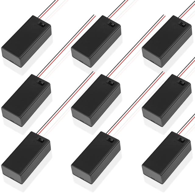 MasteelfCA 10pcs Battery Holder On/Off Switch Battery Case Insulating Batery Container (9V 6F22 Battery)