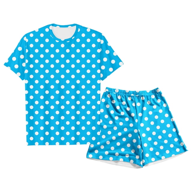 Girls Printed Short Sleeve Pajama Set with Button Front and Comfy Shorts for Playful Bedtime Comfort
