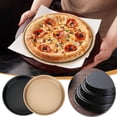 thumbnail image 2 of Pizza Pans for Baking,10 Inch Pizza Steel Stone for Oven,Non Stick Round Pizza Pan for Home Kitchen Bakeware Bread Cake,Bakeware Pizza Tray for Oven,Baking Supplies Steel Crisper Pizza Pan, 2 of 2