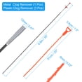 thumbnail image 2 of Unique Bargains Outil pour Enlever les Obstructions sur Drain 0,9 m, Déboucheur en Acier Inoxydable et 3 Pcs de Déboucheur en PP, Orange, 2 of 4