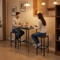thumbnail image 2 of LEDREM Compact Bar Table - 35.4" Height, 220lb Capacity, Space-Saving Design, Easy Assembly, 23.6x23.6 Inches, Rustic Brown and Black, 2 of 10