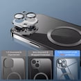 thumbnail image 2 of For Apple iPhone 16 Magnetic Case with HaloLock Shockproof Protective Electroplating Clear Cover - Black, 2 of 5
