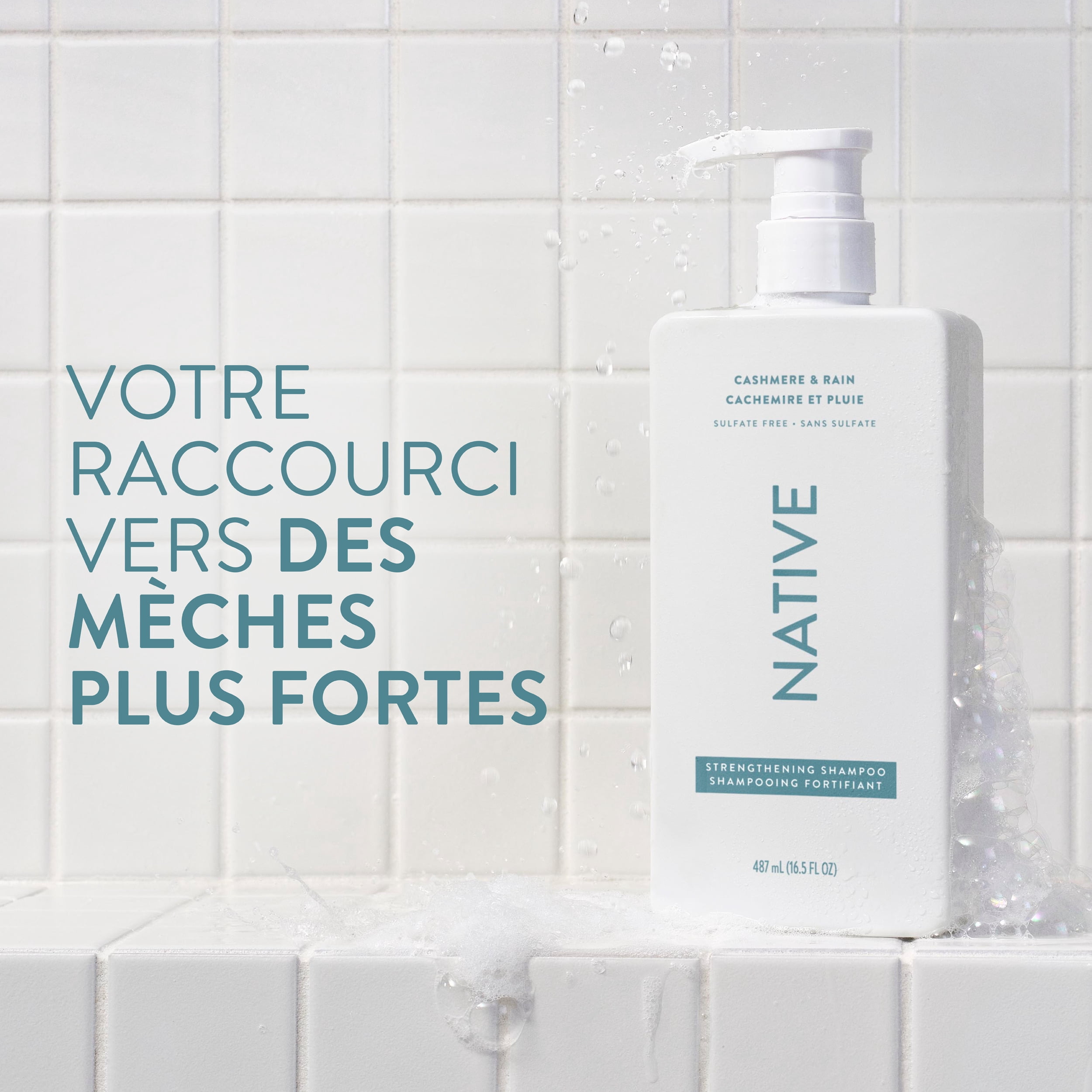 Shampooing Native Nettoyage quotidien Agrumes et musc végétal, 487 mL