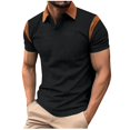 thumbnail image 2 of QIPOPIQ Mens Polo Shirts Textured Knit V-Neck Summer Shirts Clearance, 2 of 8