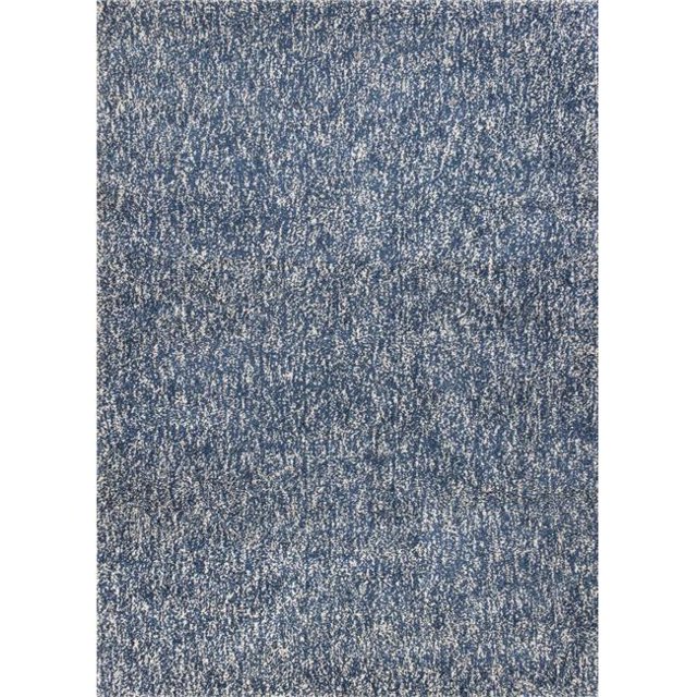 HomeRoots 352651 5 x 7 ft. Polyester Indigo & Ivory Heather Area Rug