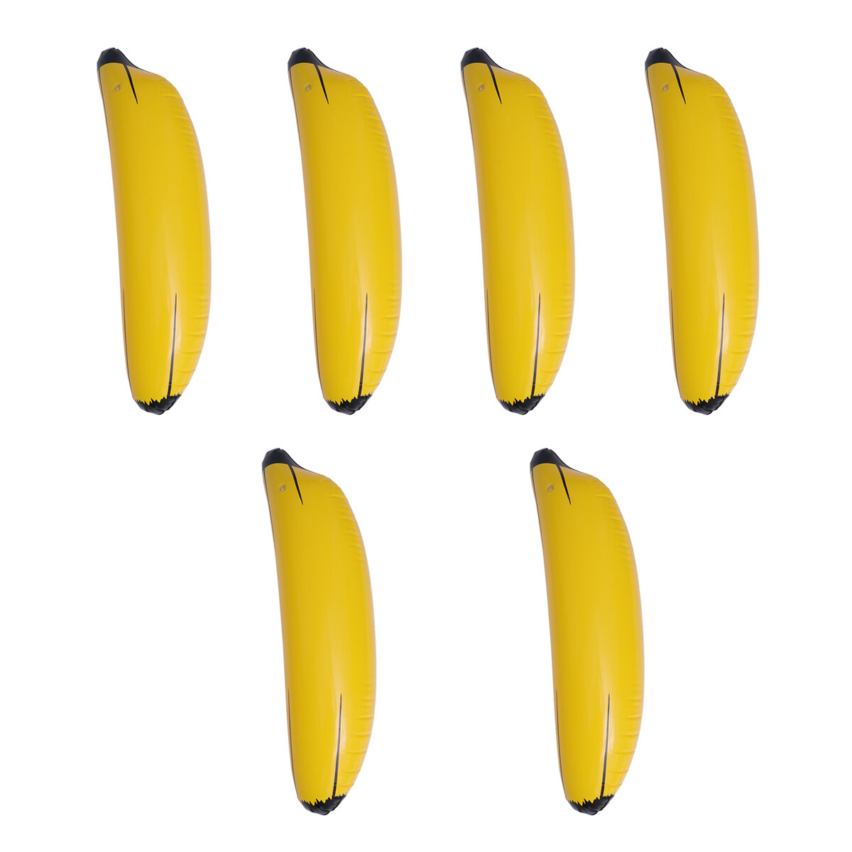 6 Pcs Jouet Banane Gonflable en PVC Modèle de Fruit Artificiel Accessoires de Présentation Décoration