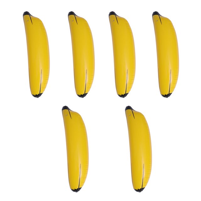 6 Pcs Jouet Banane Gonflable en PVC Modèle de Fruit Artificiel Accessoires de Présentation Décoration