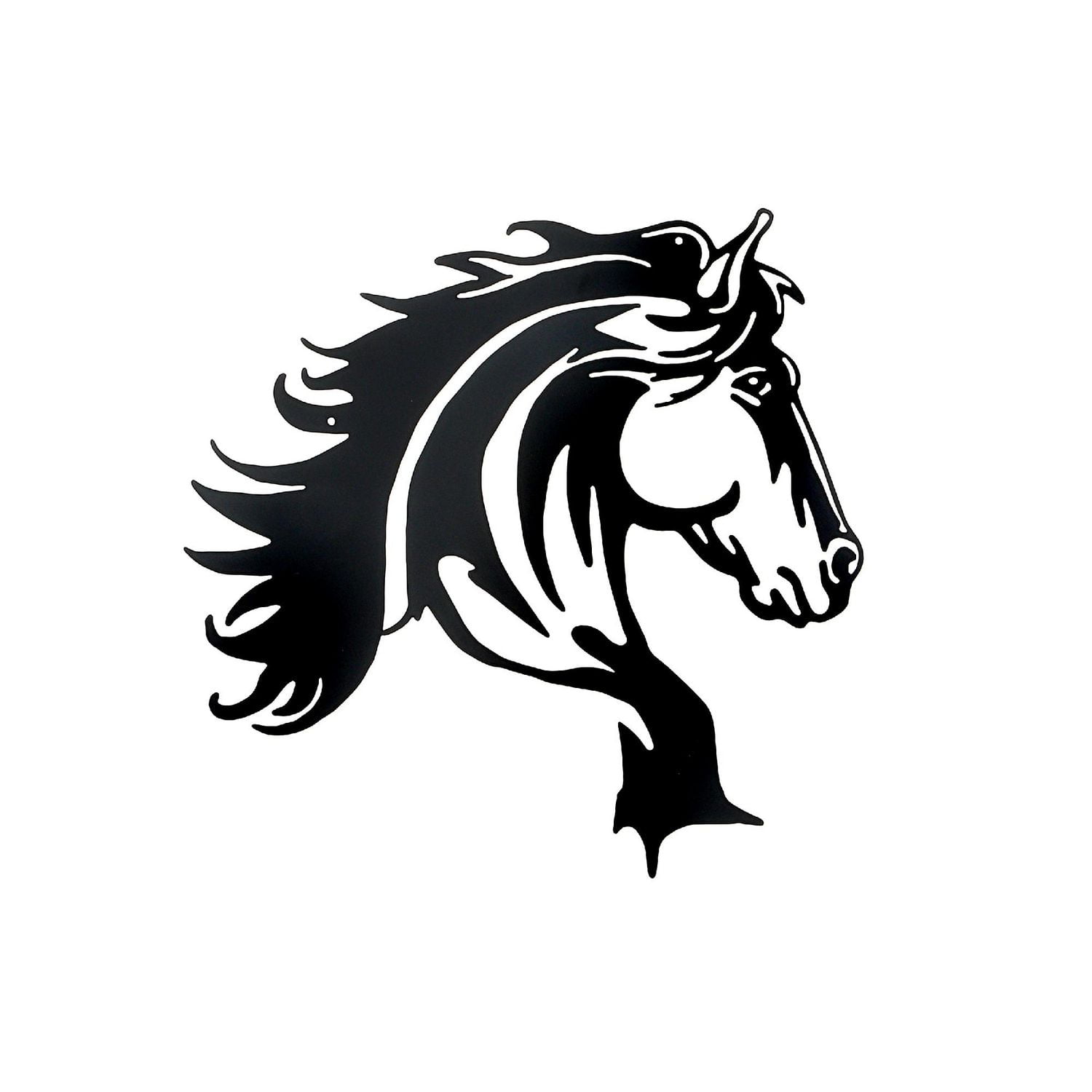 IH Casa Decor Metal Noir De Décoration Murale Noire Tête De Cheval