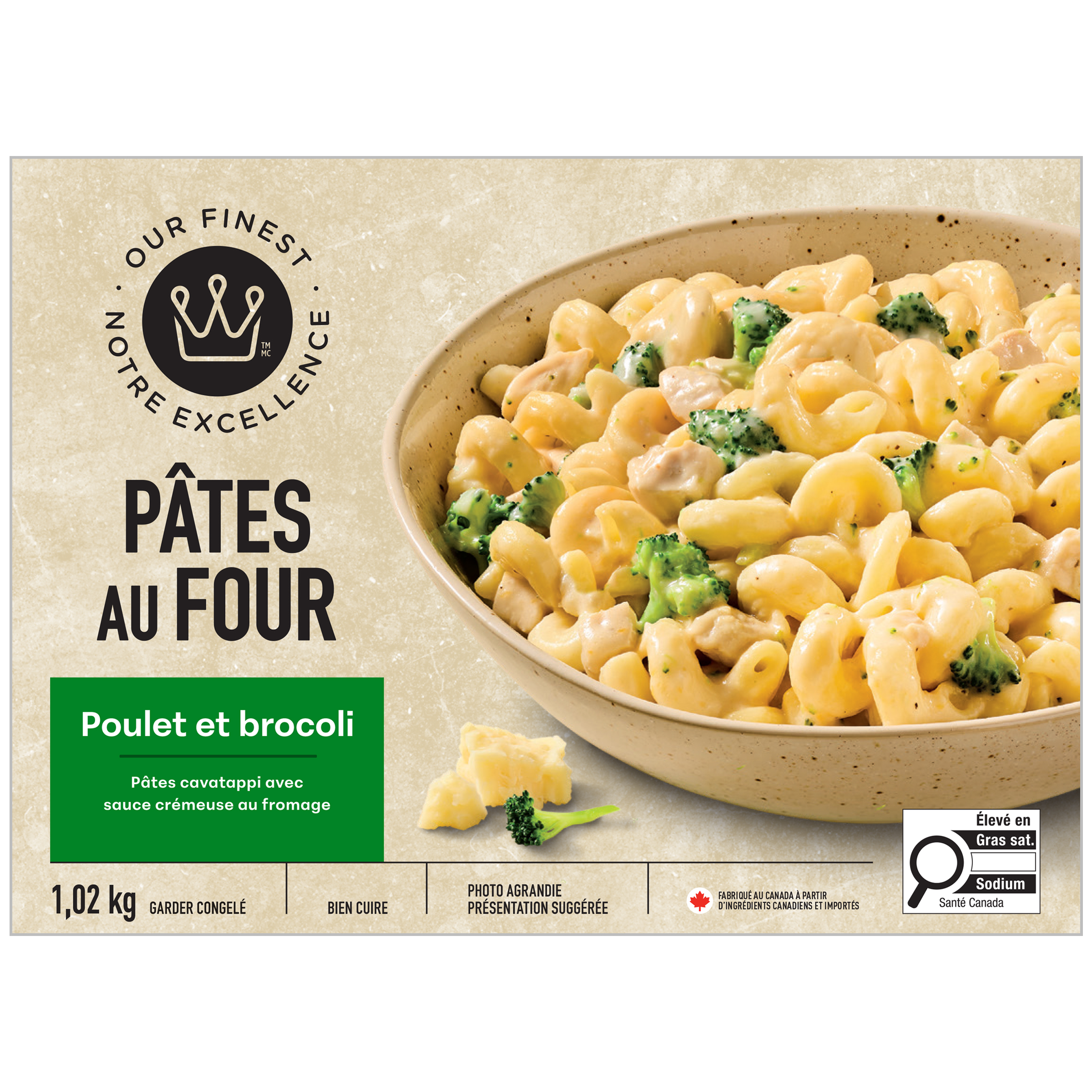 Pâtes au four Poulet et brocoli Notre Excellence 1,02 kg