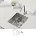 thumbnail image 4 of Zuhne 16 Gauge Stainless Steel 13 Inch Modena Bowl Undermount Bar & RV Sink, 4 of 11