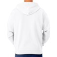 thumbnail image 3 of Jerzees Men's Adult Full Zip Hooded Sweatshirt X Sizes, White, 2X, 3 of 5