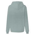 thumbnail image 4 of Timegard Hoodies for Women Drawstring Long Sleeve Sweatshirts Pullover Fall Winter Solid Color Tops, 4 of 5