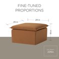 thumbnail image 2 of Maven Lane Claude Rustic Ottoman in Clay Fabric Upholstery, 2 of 10