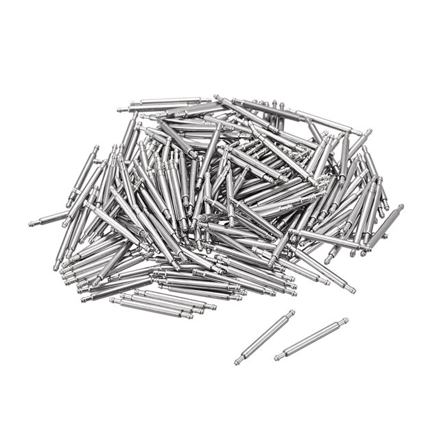 Unique Bargains Bracelet de Montre 12mm Épingle 1.3mm Dia Acier Inoxydable Simple Bride Ressort d'Extrémité 200 Pack