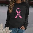 thumbnail image 2 of T-shirts à Manches Longues pour Femmes T-Shirts Décontractés Amples pour Femmes T-Shirts Imprimés Ruban Hauts à Manches Longues Col Rond Coupe Régulière Blouses Chandail S-20 Noir TTG, 2 of 4