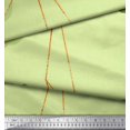 thumbnail image 2 of Soimoi Green Heavy Satin Fabric Leaves & Ranunculus Floral Printed Fabric 1 Yard 56 Inch Wide, 2 of 5