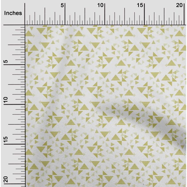 oneOone Polyester Lycra Fabric Triangle Geometric Print Fabric By The Yard 56 Inch Wide