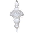 thumbnail image 1 of Vickerman MT198711D 10 Po. Ornement Finial Blanc Candy Glitter Net Top, 1 of 1