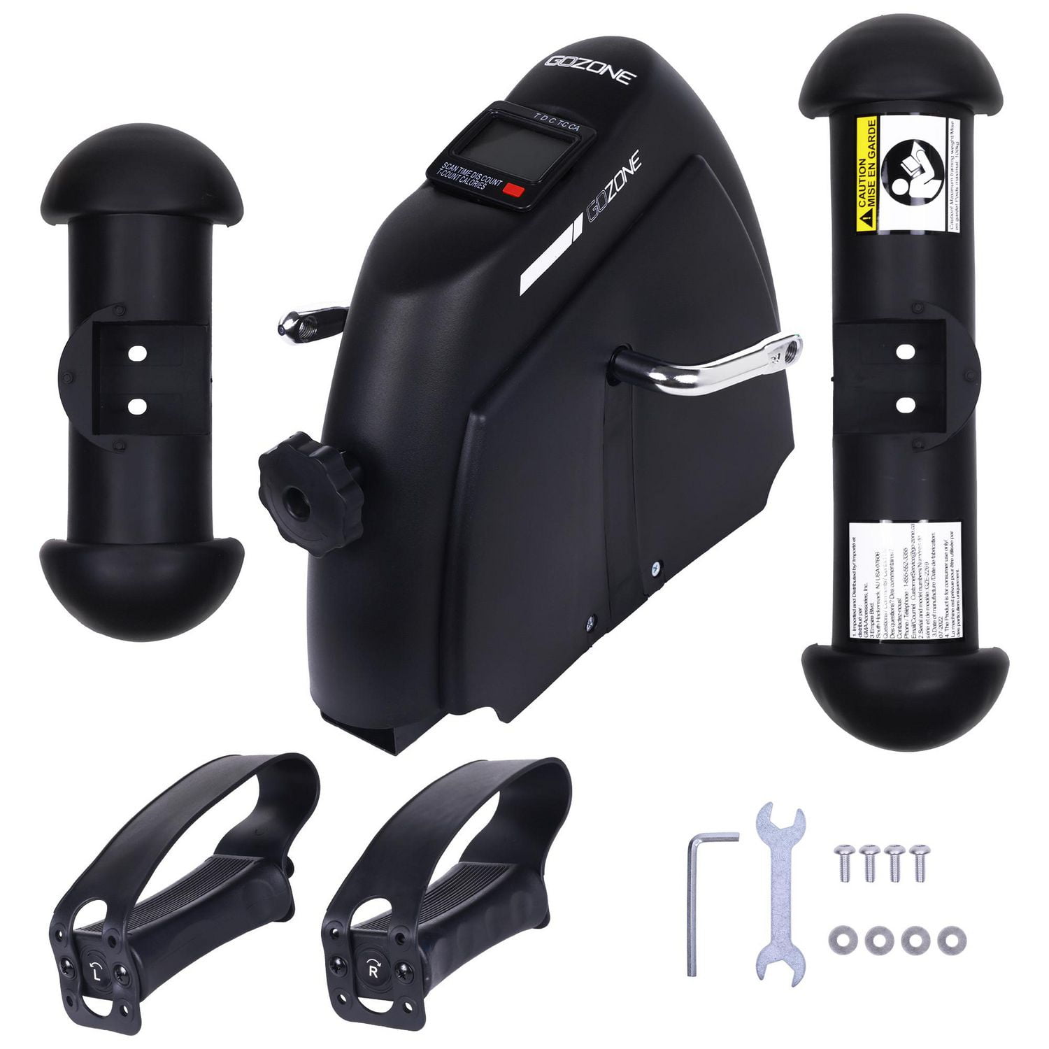 GoZone Mini vélo à pédales portable pour sous le bureau, Black Combo