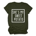thumbnail image 2 of Meichang T-Shirts pour Femmes, Hauts de la Saint-Valentin, Imprimé Cœur d'Amour Doux, T-Shirts Mignons, Col Rond, Manches Courtes, T-Shirts de Vacances, Saint-Valentin, 2 of 4