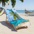 thumbnail image 4 of Palm Tree Print Microfiber Beach Towel, 30x60 Inch Quick-Dry Sandproof Towel for Summer, 4 of 5