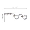 thumbnail image 2 of Unique Bargains Support de Tringle à Rideau, Support Double en Fer pour Tringle de 20mm, 125 x 70 x 21mm Ton Argent 2 Pcs, 2 of 3