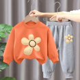 thumbnail image 3 of Pisexur Ensemble de Vêtements d'Automne et d'Hiver pour Bébés Filles Garçons 2 Pcs Mode Décontractée Imprimé Floral Manches Longues Col Rond Chandails en Molleton et Pantalons Ensemble de Survêtement pour Filles Garçons 3-8 Ans, 3 of 4