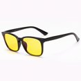 thumbnail image 1 of Blue Light Blocking Glasses Stylish Black Rectangle Frame Vintage Stylish Computer Reading Glasses for Women Men Yellow Lens, 1 of 8