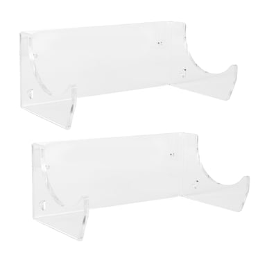 Cintre de Planche à Roulettes, Support de Stockage de Planche à Roulettes en Verre Acrylique 2Pcs 322g Porter pour les Planches à Roulettes Snowboards pour Accrocher des Vêtements Noir, Transparent