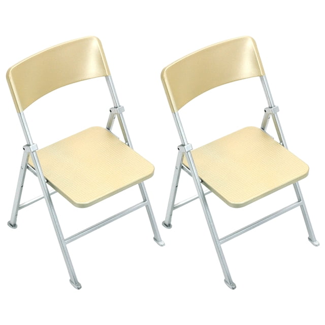 Miangastore 2 Pcs Chaise Pliante Mini Poupées Chaise Pliante Mini Maison Chaise Pliante Mobilier Miniature