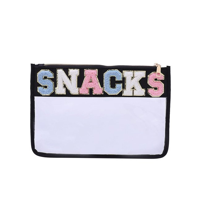 Sac à Main de Mode Transparent Sac Cosmétique PVC Fermeture Éclair Étui de Beauté Transparent