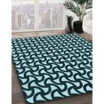 thumbnail image 3 of Ahgly Tapis Rectangulaire Lavable en Machine Intérieur Transitionnel Vert Sarcelle Profond, 8 Pieds x 10 Pieds, 3 of 7