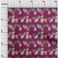 thumbnail image 2 of oneOone Cotton Flex Maroon Fabric Leaves Craft Projects Decor Fabric Printed By The Yard 40 Inch Wide, 2 of 5