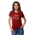 thumbnail image 1 of Inkdotpot T-Shirt Personnalisé pour Femmes Juste Mariés Annonce de Mariage Shirt-Z4, 1 of 8