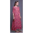 thumbnail image 2 of Bimba Robe de Nuit Maxi Pink Bird Floral & Paradise Whydah pour Femmes, d'Été, Imprimée XXX-Large, 2 of 5